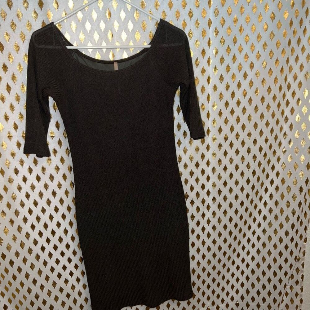 Crece ribbed brown Lined mini dress size M